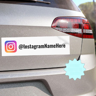 Custom Social Media Personalized IG Business Logo Bumper Sticker