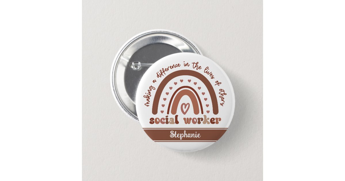 Appreciation Buttons Custom Social Worker Appreciation Graduation Gift Button | Zazzle