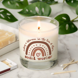 Custom Social Worker Appreciation Graduation Gift Scented Candle