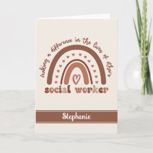 Custom Social Worker Appreciation Graduation Gifts Card