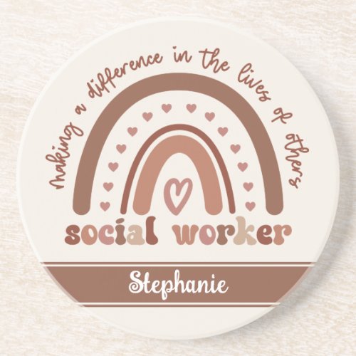 Custom Social Worker Appreciation Graduation Gifts Coaster