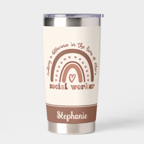 Custom Social Worker Appreciation Graduation Gifts Insulated Tumbler