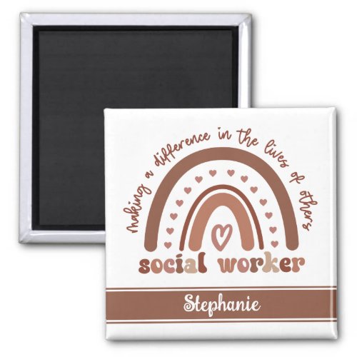 Custom Social Worker Appreciation Graduation Gifts Magnet