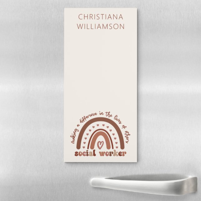 Custom Social Worker Appreciation Graduation Gifts Magnetic Notepad (In Situ)