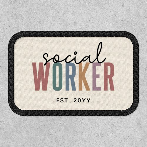 Custom Social Worker Est graduation Gifts Patch