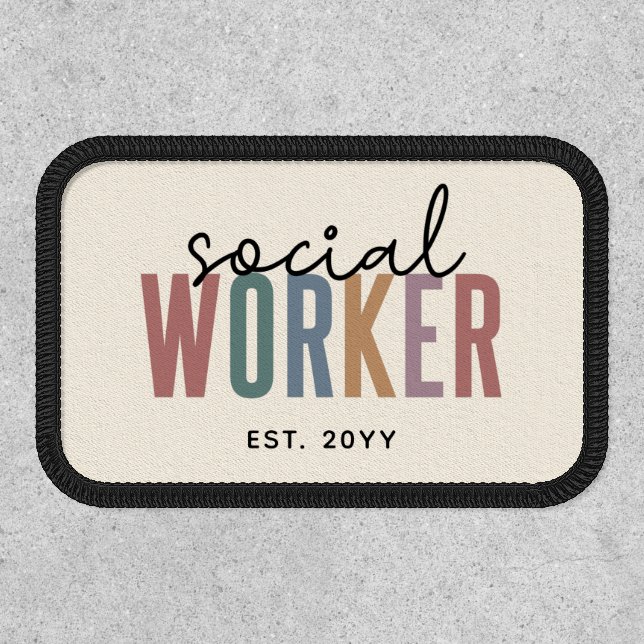Custom Social Worker Est graduation Gifts Patch (Front)