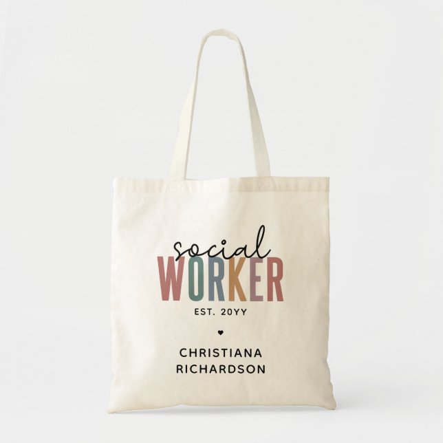 Custom Social Worker Graduation Appreciation gifts Tote Bag (Front)