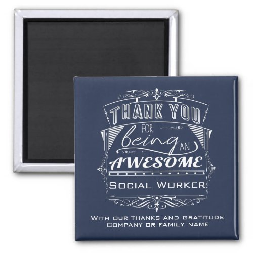 Custom Social Worker Thank You Appreciation Magnet