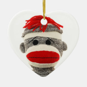 CUSTOM SOCK MONKEY ORNAMENT PERSONALIZED