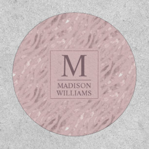 Custom Soft Blush Pink Light Gold Glitter Pattern Patch