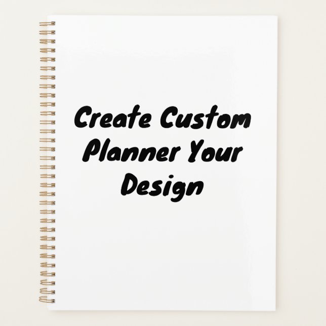 Custom Soft Cover Planner with Gold Spiral Binding (Front)