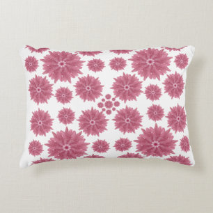 Custom Soft Dusty Pink Chrysanthemum Pattern Accent Pillow