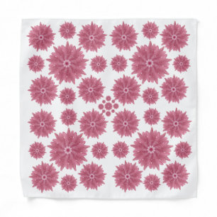 Custom Soft Dusty Pink Chrysanthemum Pattern Bandana