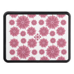 Custom Soft Dusty Pink Chrysanthemum Pattern Hitch Cover