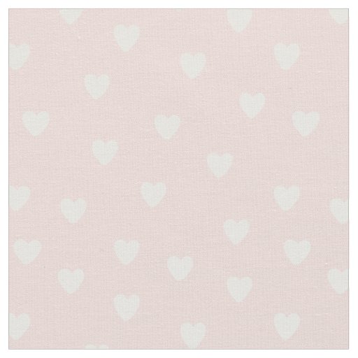 Custom Soft Pink Heart  Fabric