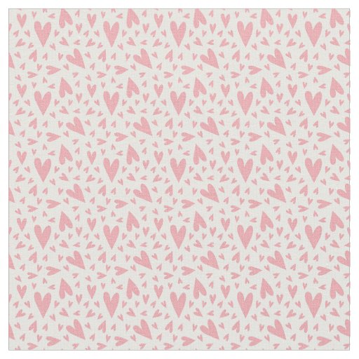 Custom Soft Pink Heart  Fabric