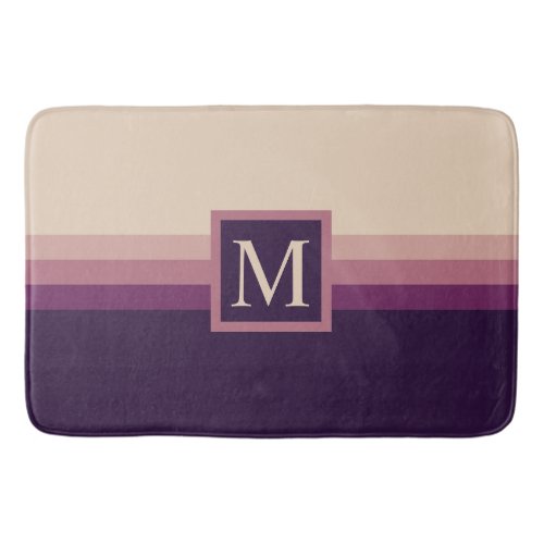 Custom Soft Pink Lavender Purple Color Block Bath Mat