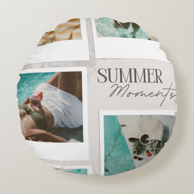 Custom Soft Round Decorative Throw Pillow (Front)