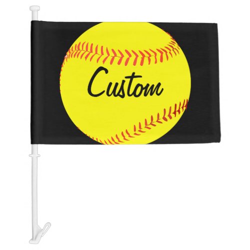 Custom Softball Car Flag
