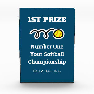 Custom softball championship trophy acrylic award