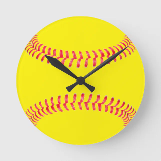 Custom Softball Clock Zazzle