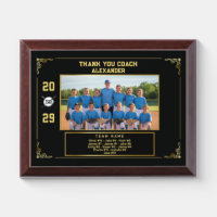 Custom Softball Coach with Team Photo & Names