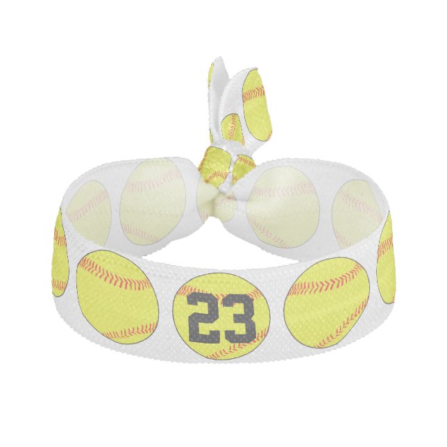 Custom Softball Hair Ties (Front)