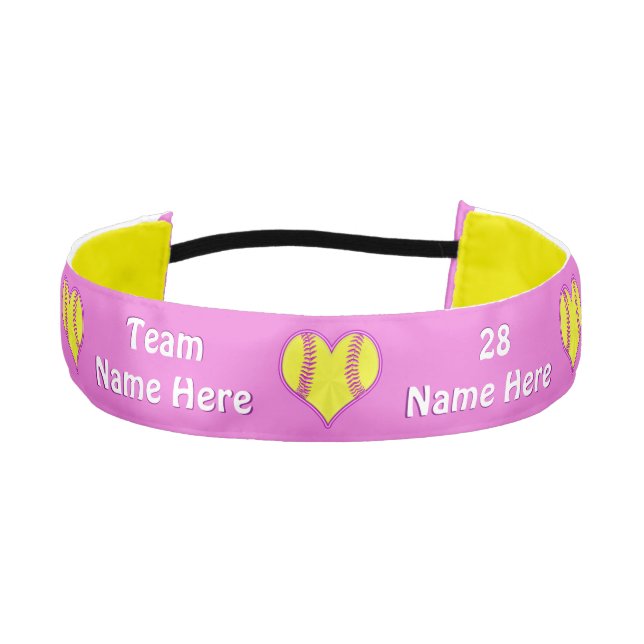 Custom Softball Headbands Team and Player's Name (Front)