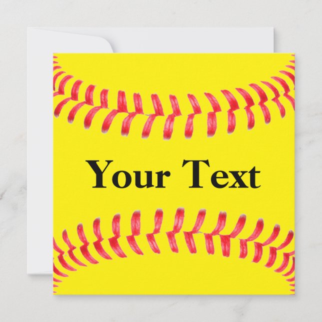 Custom Softball Invitations (Front)