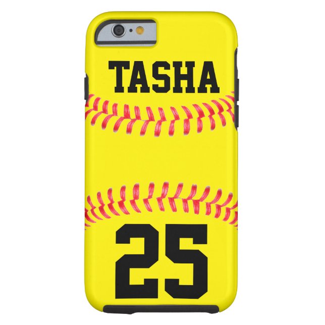 Custom Softball iPhone 6 Case (Back)