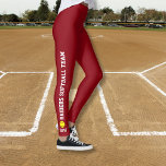 Custom Softball Leggings Team Player Name Monogram<br><div class="desc">Awesome custom leggings for you or your entire softball team. Your team name runs up the legs and your monogram, name or number is positioned just above the ankle. You can also change the background color to match your team uniform/colors - just click on "customize it" and then the small...</div>
