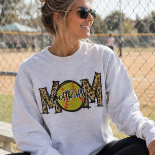 Custom Softball Mom, Player Name and Number Sweatshirt