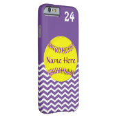 Custom Softball Phone Cases Your TEXT and COLORS (Back/Right)