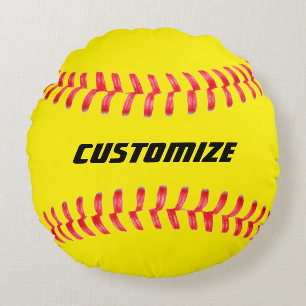 personalized softball pillows