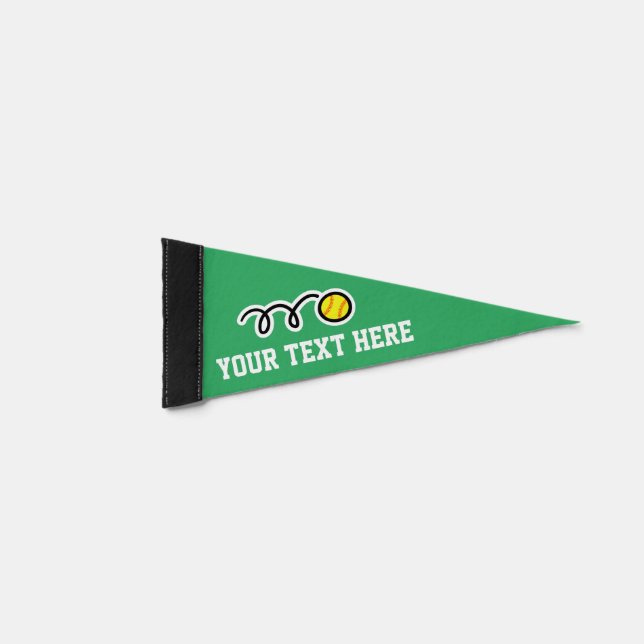 Custom softball sports pennants for fans (Front)