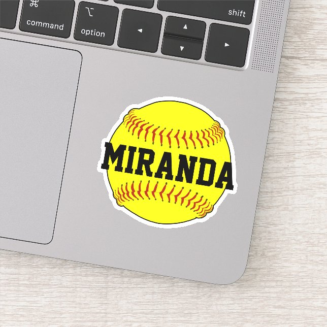 Custom Softball Sticker (Detail)