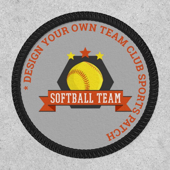 Custom SOFTBALL TEAM Club Team League Award Patch (Front)