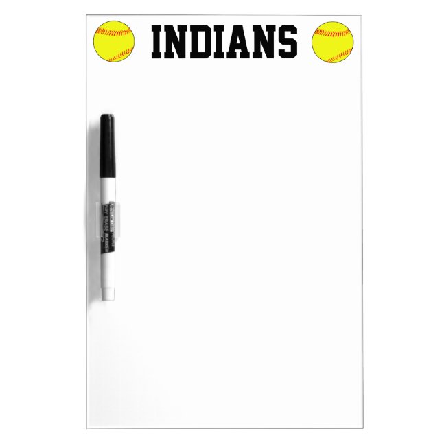 Custom Softball Team Coach's Clipboard Dry-Erase Board (Front)