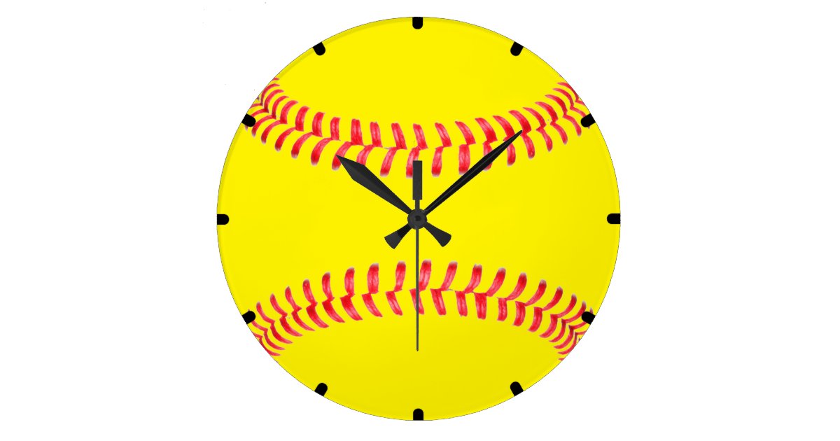 Custom Softball Wall Clock