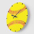 Custom Softball Wall Clock | Zazzle