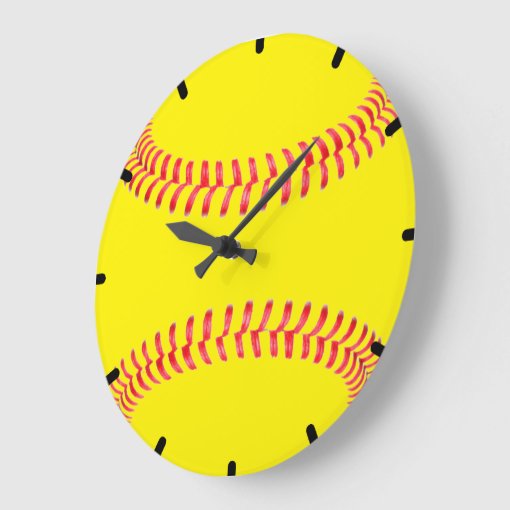Custom Softball Wall Clock Zazzle