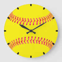 Custom Softball Wall Clock