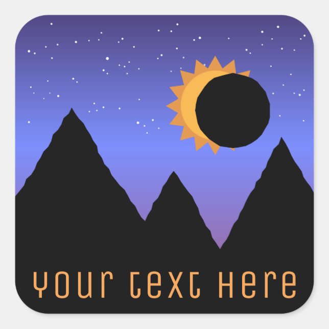 Custom Solar Eclipse 2017 Stickers (Front)