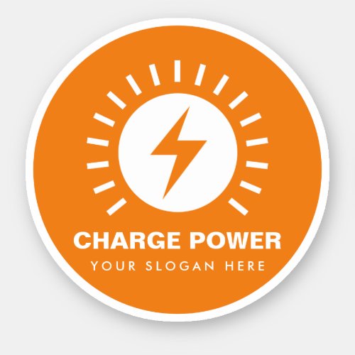 Custom solar power charging station business vinyl sticker