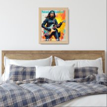 Custom Soldier Girl Guitarist Art Inspirational