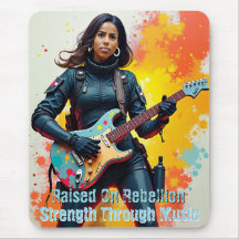 Custom Soldier Girl Guitarist Art Inspirational