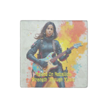 Custom Soldier Girl Guitarist Art Inspirational