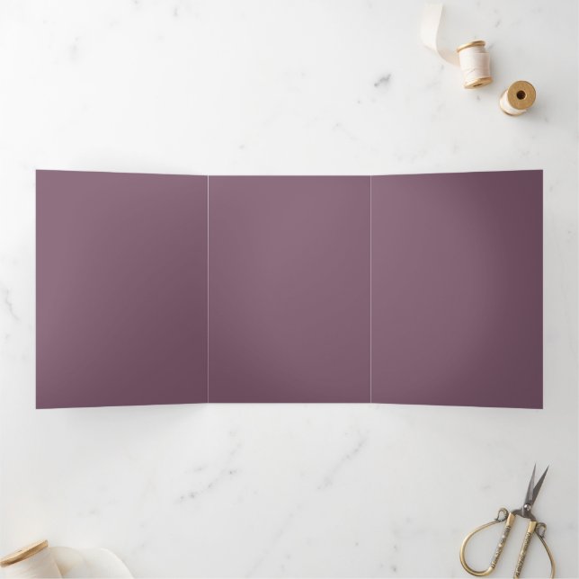 Custom solid color Tri-Fold invitation (Inside)