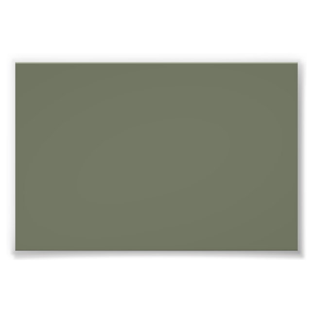 Custom Solid Moss Green Poster Print (Front)