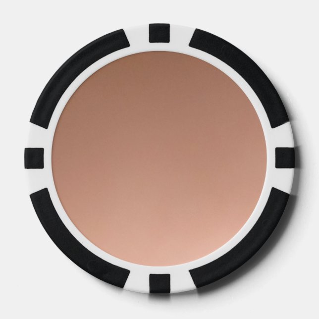 Custom Solid Peach Poker Chip (Front)